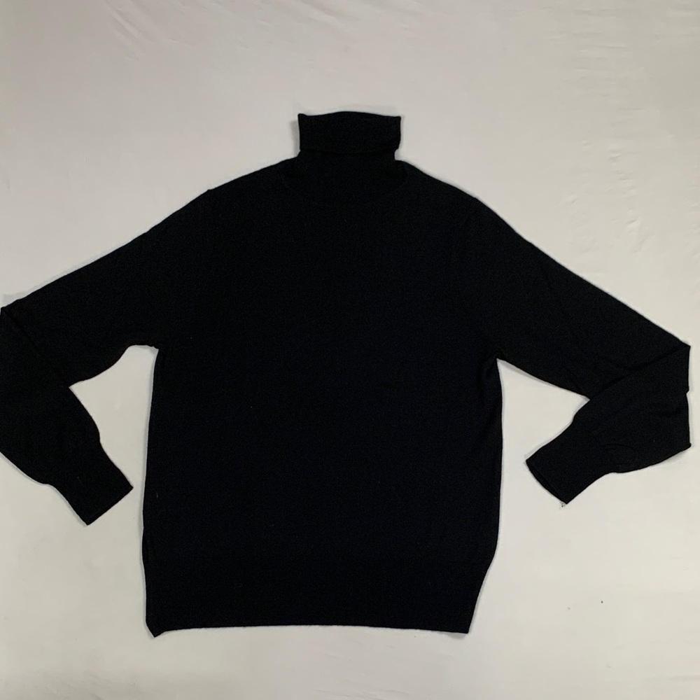 J. Crew Factory Black Women's Turtleneck Sweater in Black XL Staple Layering